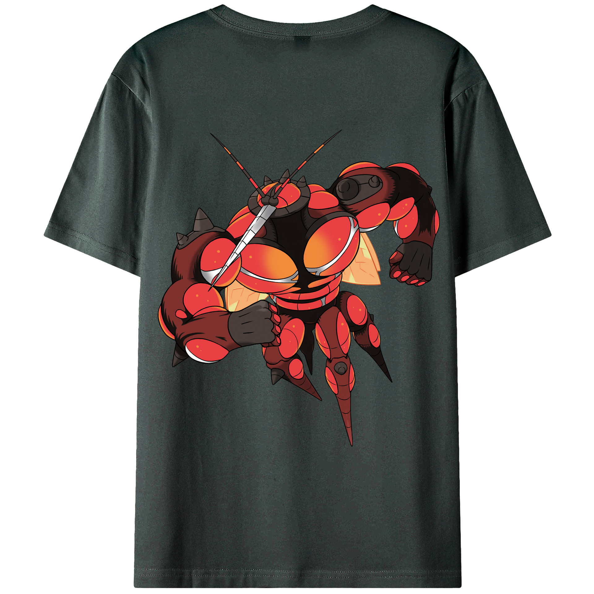 （画像用） ポケットモンスター Pokémon 綿100％ メンズ半袖Tシャツ（バックプリント） 通気性